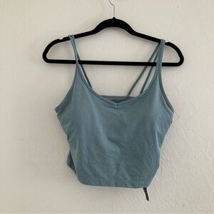 Vuori Halo Performance Crop Top Blue Workout Pilates Yoga Running Exercise XL